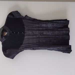 Janette Size S Club Party Top Black Lingerie Lace and Satin Goth NWOT